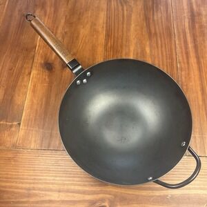 Babish 14-Inch Carbon Steel Flat Bottom Wok